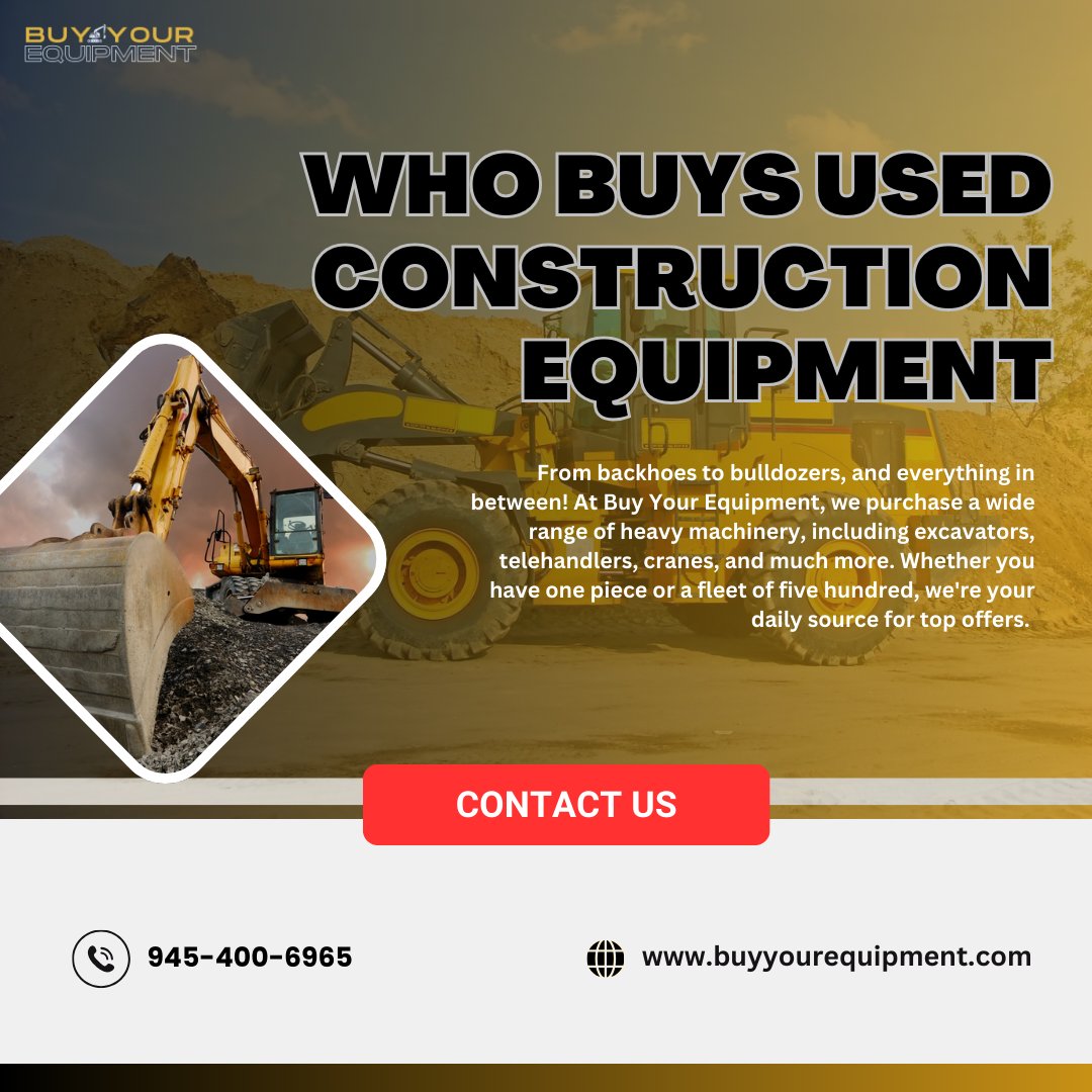 Contact us now at 945-400-6965 or visit buyyourequipment.com to turn your machinery into cash today!
#ihaveequipmenttosell #whobuyscompactors #whobuyscranes #whobuysdozers #whobuysbulldozers #whobuystruckhoes #whobuysminingequipment #whobuysskidsteers