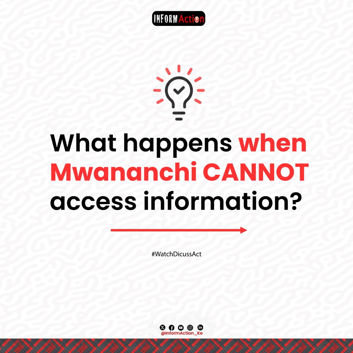 InformAction_KE's tweet photo. Access to information is a constitutional right in Kenya under Article 35 & reinforced by the #ATIAct of 2016.
But when Kenyans are denied this right or are unaware of how to exercise it, the consequences are far-reaching.
ℹ️Here’s what happens: @MoICTKenya
#WatchDiscussAct https://t.co/Nds4QADgZ3