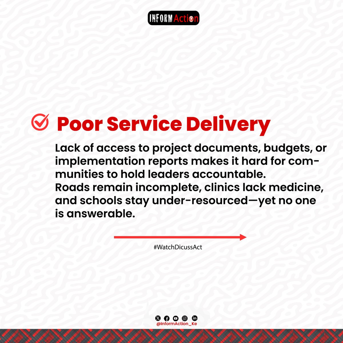 InformAction_KE's tweet photo. Access to information is a constitutional right in Kenya under Article 35 & reinforced by the #ATIAct of 2016.
But when Kenyans are denied this right or are unaware of how to exercise it, the consequences are far-reaching.
ℹ️Here’s what happens: @MoICTKenya
#WatchDiscussAct https://t.co/Nds4QADgZ3