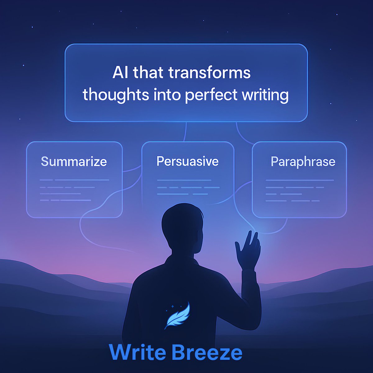writebreezeAI's tweet photo. 🧠✨ AI that transforms your thoughts into perfect writing.
From summarizing to persuasive content — WriteBreeze has you covered.
Start creating smarter: https://t.co/WiLjEj9RTq
#AIwriting #WritingAssistant #ContentCreation #ProductivityTools #WriteBetter #EduTech https://t.co/fr9MjTaKCy