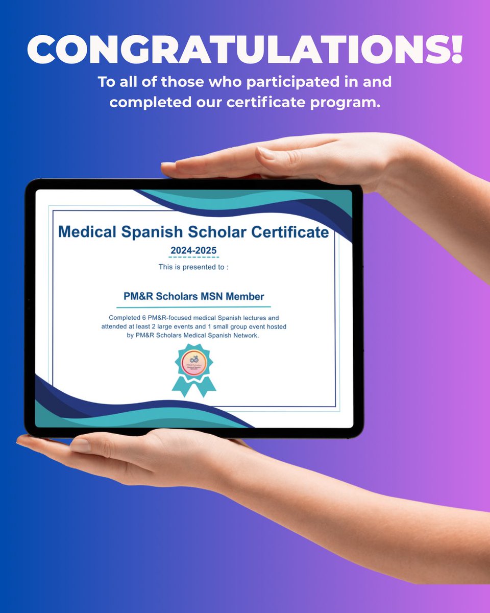 PM&R Scholars Medical Spanish Network tweet media