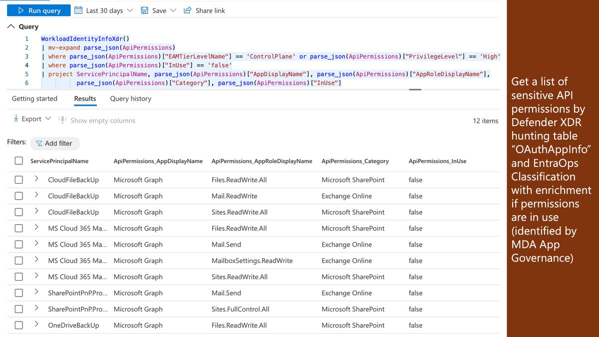 Thomas_Live's tweet photo. I have integrated the classification model of #EntraOps to identify sensitive roles in #MicrosoftEntra, #MicrosoftGraph, and #AzureRBAC. This function offers a holistic view and report on SPs including details such as ownership and assigned Azure Roles (enriched by CSPM data). https://t.co/S8u1V5QYQN