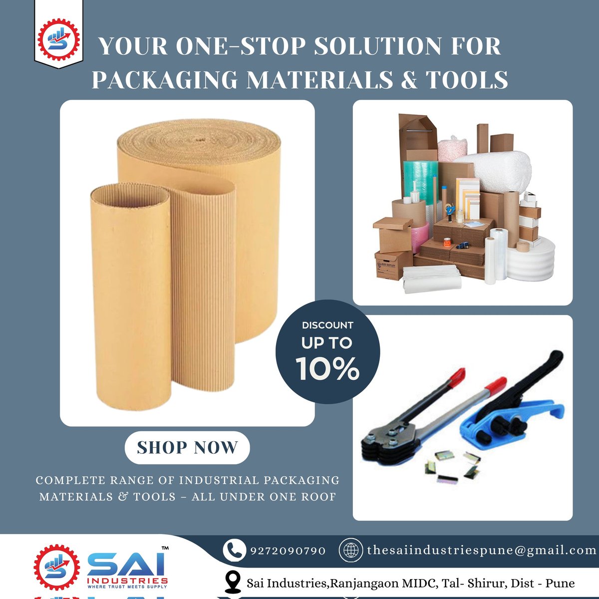 Sai__Industries's tweet image. From protection to perfection – explore our wide range of packaging materials and tools. Quality you can trust, delivery you can count on! 🚚

#IndustrialPackaging #saiindustries #PackagingTools
