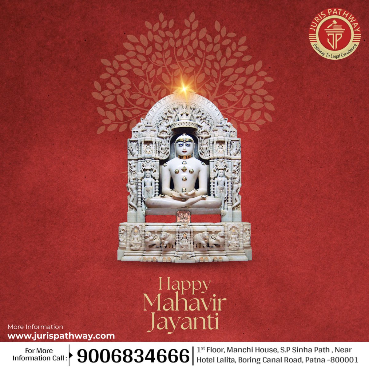 JurisPathway's tweet photo. 🕊️ Juris Pathway Wishes You a Peaceful &amp; Enlightening Mahavir Jayanti! 

On this auspicious day, let us embrace Lord Mahavir's teachings of non-violence, truth, and righteousness, guiding us towards a life of peace and wisdom. 🙏

#HappyMahavirJayanti #LordMahavir  #JurisPathway https://t.co/ge7yvZfKVI