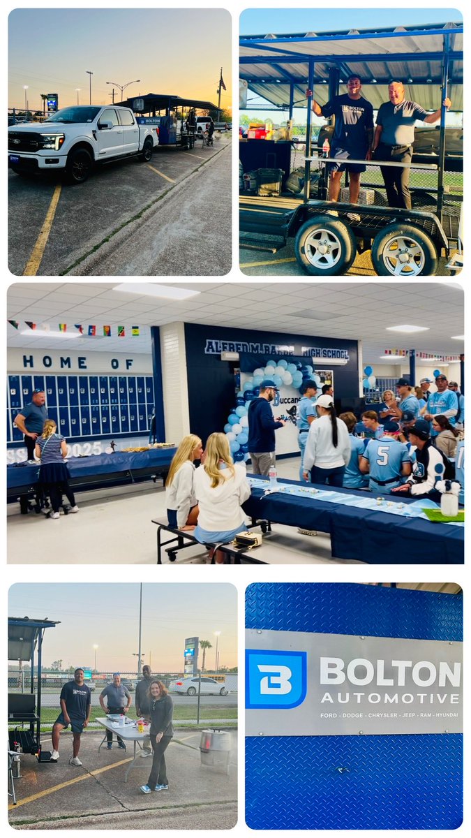 Thank you Bolton Ford for providing dinner after our game to our whole barbe baseball family especially our seniors!