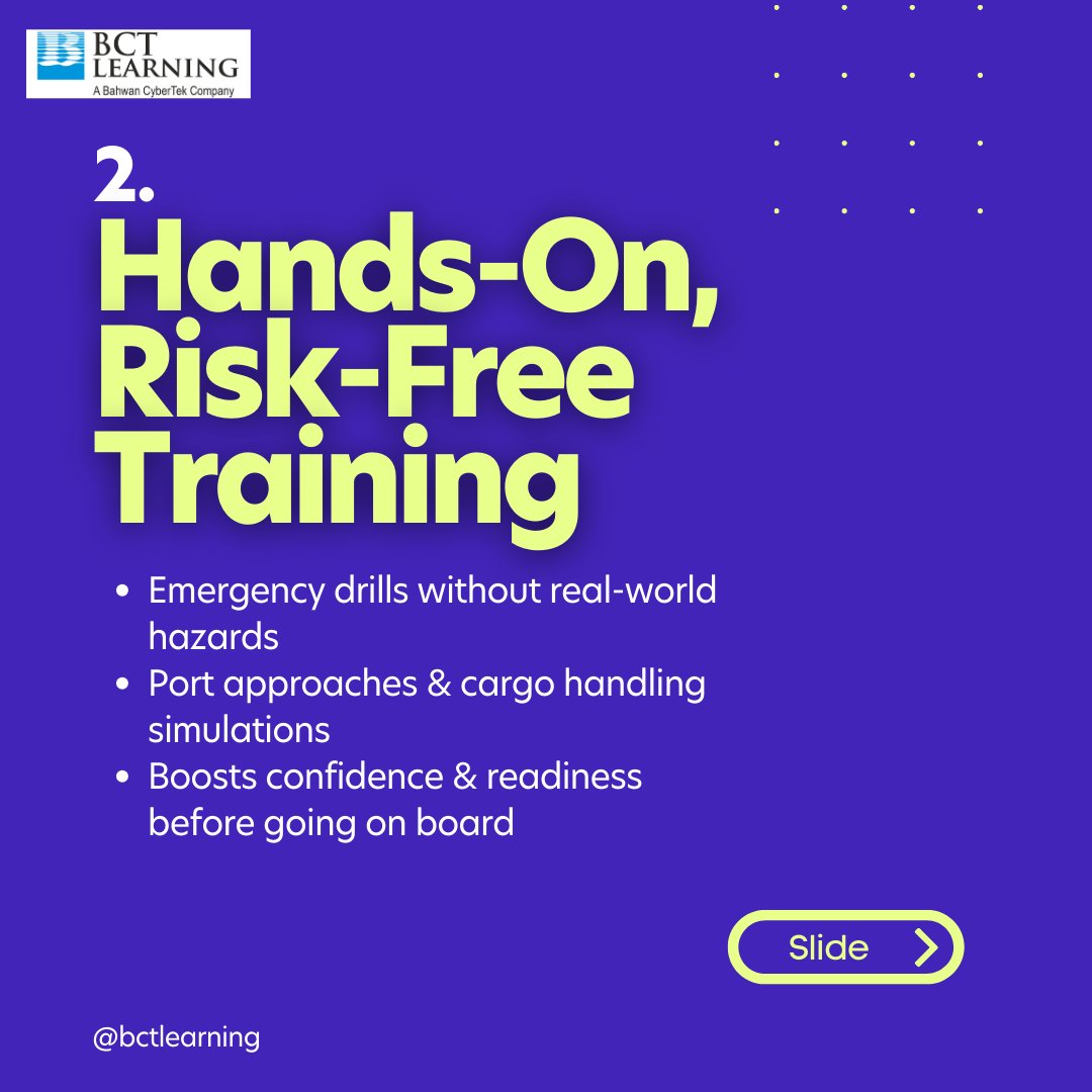 BCTLearning's tweet photo. 🌊 Train like you're at sea—with marine simulators!
🧭 Practice navigation, engine ops &amp; emergencies
⚙️ Hands-on, risk-free learning
👥 Real-time team scenarios

📩 Ready to modernize maritime training? 
#MaritimeTraining #MarineSimulators #VocationalEducation #SeafarerTraining https://t.co/sN9GwE4Ja4