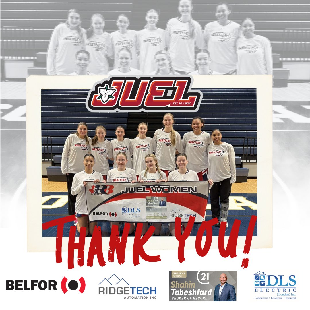 The Juel team would like to thank: Shahin Tabeshfard, Ridge Tech Automation, DLS Electric &amp; Belfor Property Restoration for their generous support to our Juel Women! We are so grateful for your generosity in helping these women train and compete to get to the next level!