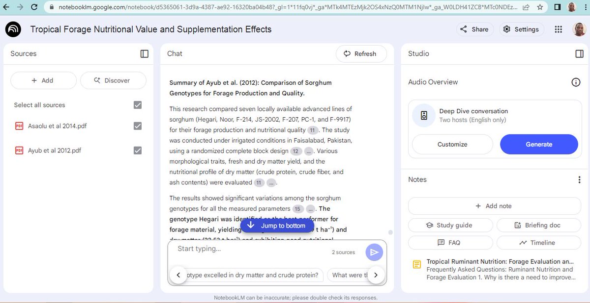 OptolS's tweet photo. Using Notebooklm to summarize two papers as part of the task on the ongoing ALX academy training #ALX_AiSK
@alx_africa

#optolsolutions https://t.co/K6B6a8UsOV