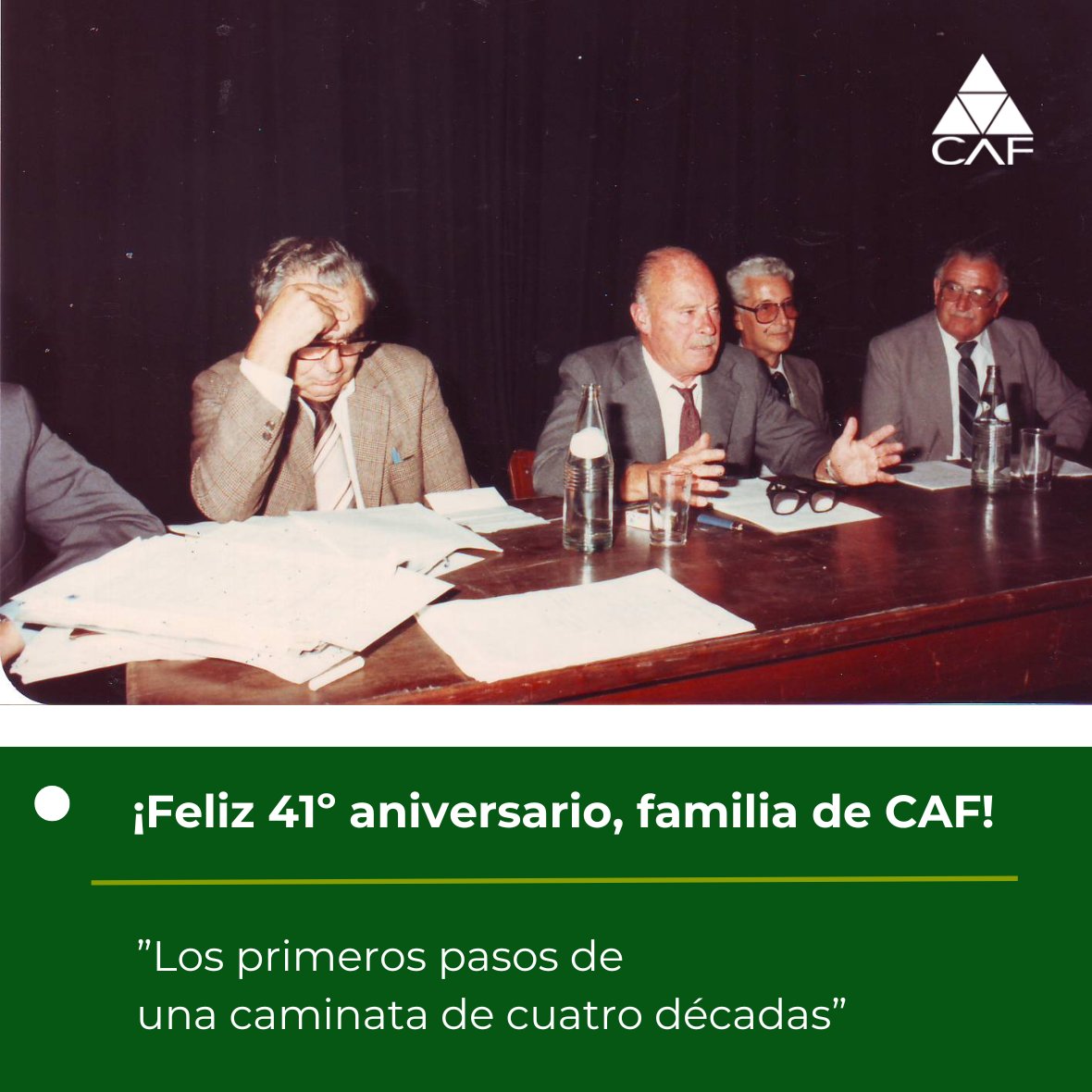 CAFUruguay's tweet photo. ¡Feliz 41º aniversario, CAF! 🎉🎊

En nuestro cumpleaños, hoy saludamos a la gran familia del cooperativismo agrario 🇺🇾

🔸Como reconocimiento a los pioneros de esta institución, compartimos el 1º relato publicado en el libro del 40ª aniversario de CAF:

👉https://t.co/m5MuiFuvEk https://t.co/wWQRaFxY7a