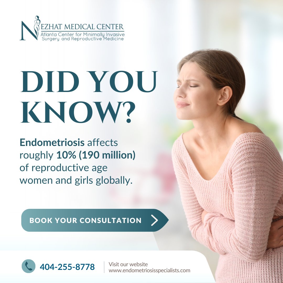 1 in 10 women worldwide suffer from endometriosis—that’s 190 million people facing chronic pain, fatigue, and fertility challenges, often undiagnosed for years. 

Don’t ignore persistent symptoms. Book a consultation with us today.💛 endometriosisspecialists.com/contact/