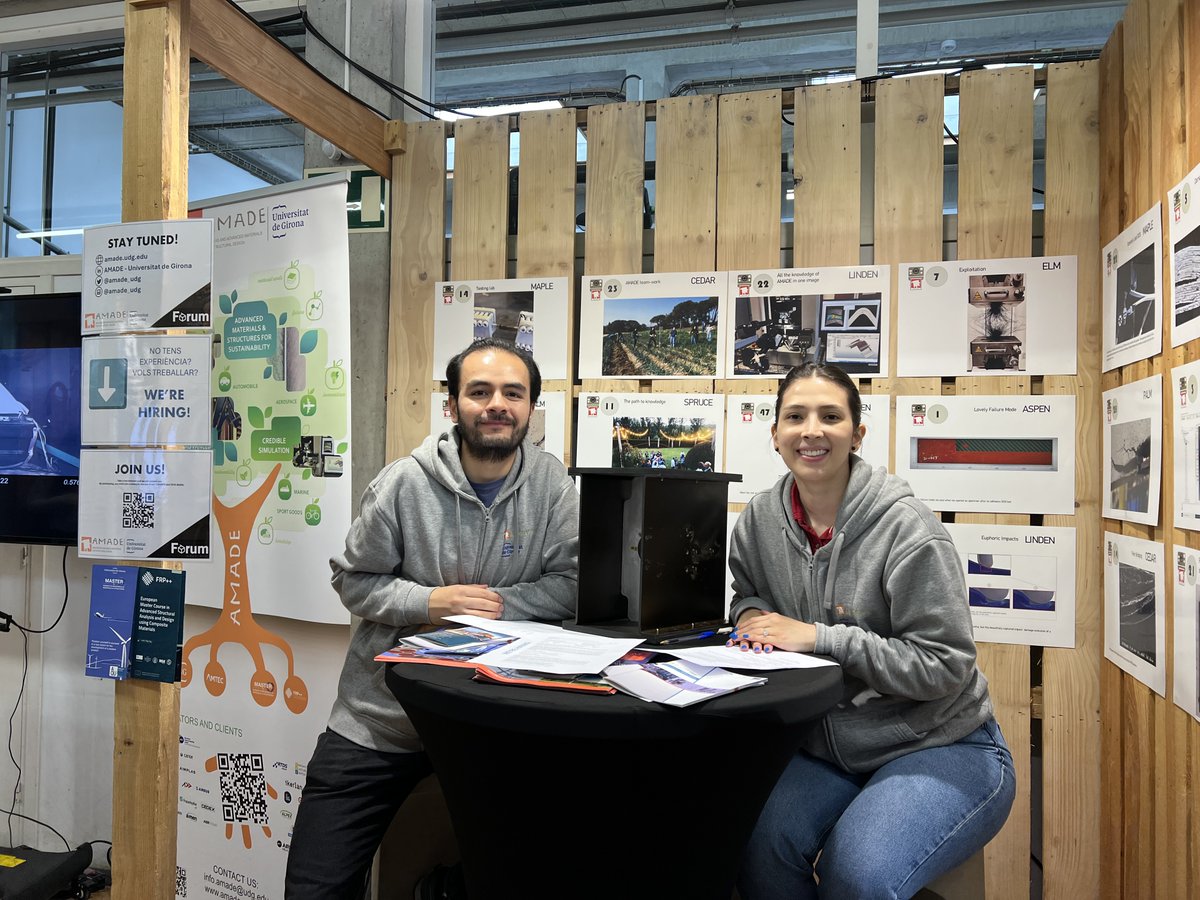 amade_udg's tweet photo. 🚀 Great experience at the 26th Fòrum Industrial at @EPSUdG!
Our PhD students are at the AMADE booth, engaging with future engineers and sharing research &amp; study opportunities at AMADE. Come say hi! 👋
🎓 https://t.co/yFKVWVdUiq
 🎓https://t.co/p6mqMP1mdH https://t.co/bGxULkKzUz