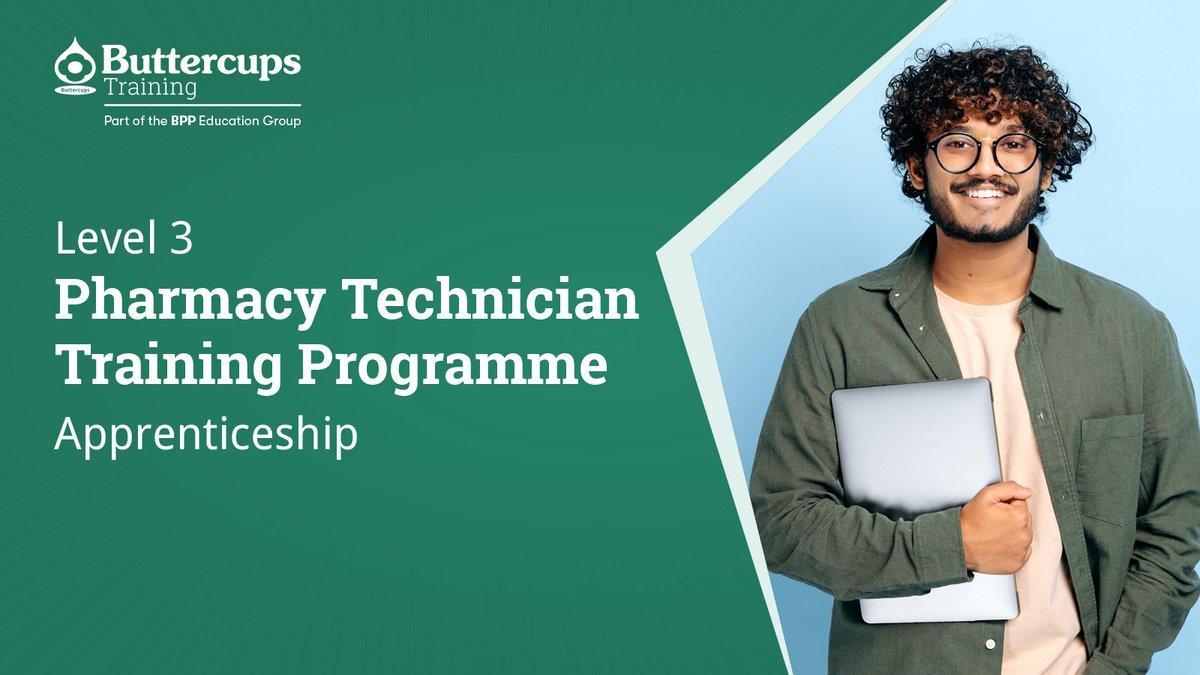FromButtercups's tweet photo. Looking to become a registered pharmacy technician?

With Buttercups Training’s Pharmacy Technician Apprenticeship Pathway, you can gain the skills and experience needed for a rewarding career – while earning as you learn!

Find out more &amp; apply today: https://t.co/4QMpMPXNru https://t.co/f9KMBGImsG