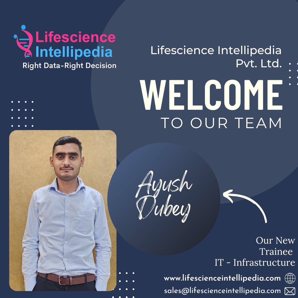 Chemx_database's tweet photo. Dear Ayush Dubey
We’re thrilled to welcome you to our team at Lifescience Intellipedia Pvt. Ltd.! 
 
 Your expertise and enthusiasm will be a great addition to our growing family. Here's to new beginnings and great achievements together!

@LSIntellipedia
@Chemx_database https://t.co/NdrhoKPpGG