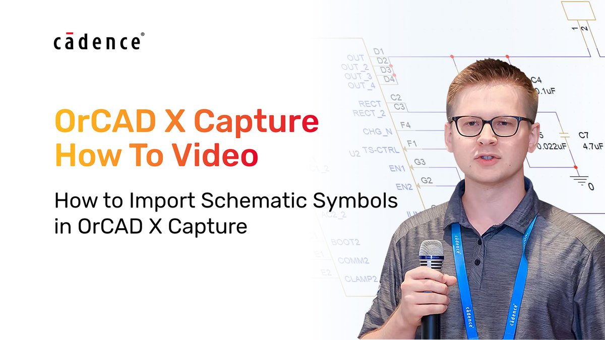 CadenceSDA's tweet image. Join Adam Fuchs as he details how Importing Schematics into OrCAD X Capture using a spreadsheet is easy! 

👉 ow.ly/HC4j50VvOX6

#PCBDesign #OrCADX #SchematicDesign