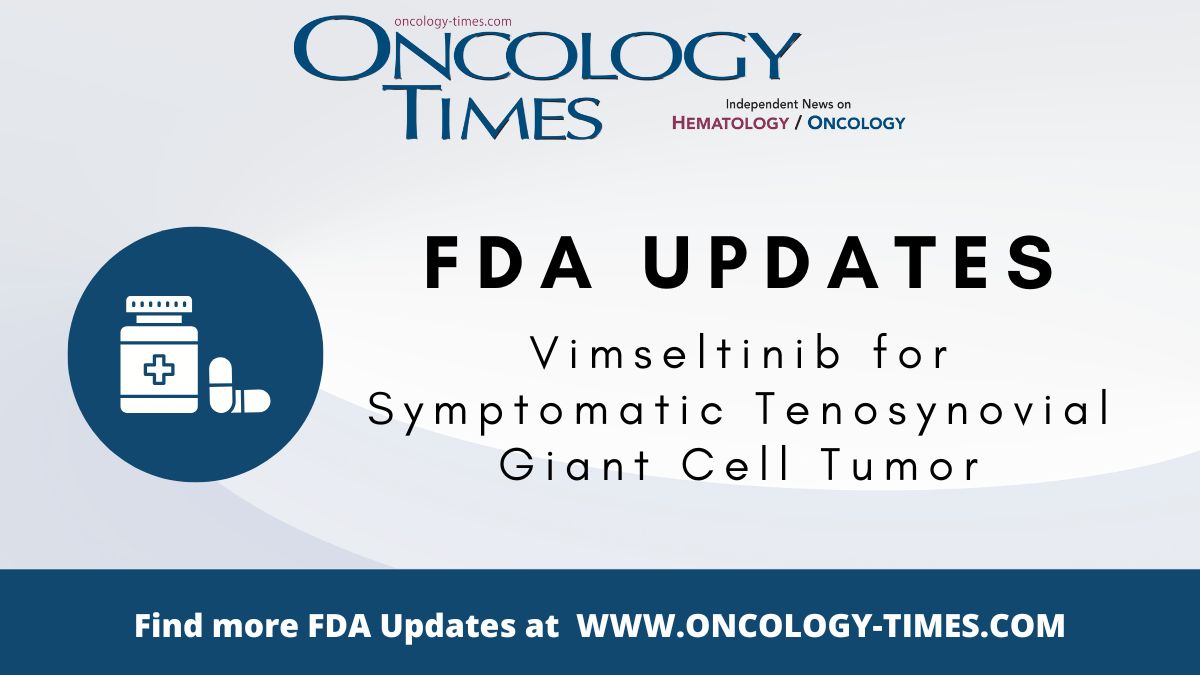 OncologyTimes's tweet photo. The FDA approved vimseltinib, a kinase inhibitor, for adult patients with symptomatic tenosynovial giant cell tumor. https://t.co/05EjdcHasE #TGCT #FDAupdates https://t.co/gsRuZ72oFH