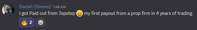 ethantrades's tweet photo. So happy to see @Sn0wY_5 succeed.

After 4 years, he got a funded account... 2 weeks later TopStep sent him a notice that they're closing it down due his country losing support and he ran it up for a payout. 🐐

Great friend, Great trader 🫶 Wish you well on your journey :) https://t.co/dWl64OBfqs