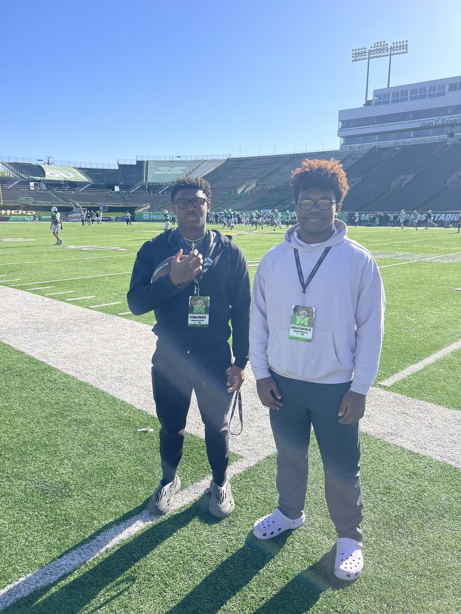 EthanDukes9's tweet image. Had a great time at @HerdFB yesterday. Loved the competition and appreciate the words of wisdom from @CoachJEllsworth. Looking forward to getting back on campus. @CoachTonyGibson @CoachMO_MU @GunterBrewer @CoachRod_McD @Coach_Favero @Jc5fitness @elite360recruit
