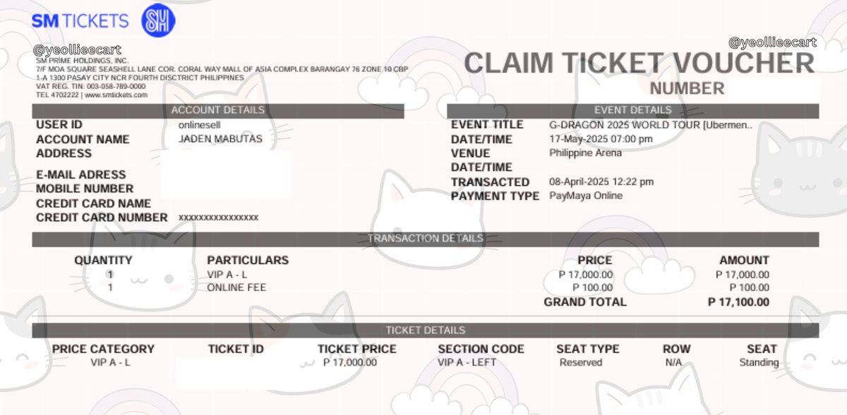 yeollieecart's tweet photo. wts lfb ph g-dragon übermensch in bulacan

𖧷 VIP A-L (STANDING) 𖧷

— secured during presale at 12:22 pm
— php 17,500 (incl. membership fee)
— 50% non-ref. dp, balance by 05/02
— meetups preferred / sdd at buyer’s own risk
— rfs: secured a ticket w/ lower ts

#GDRAGONinBULACAN https://t.co/BGoWwPoWMh