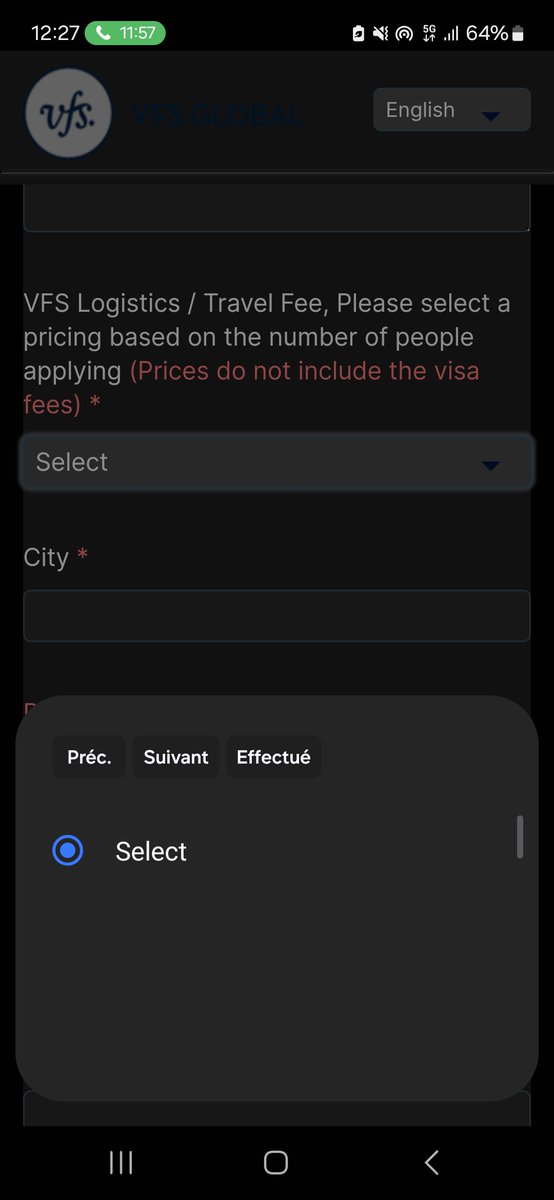 IAMMATHARTIST1's tweet photo. #vfsglobal #vfs #visa The website is not working to book an appointment. We can't select anything on the "VFS LOGISTICS / TRAVEL FEE", can someone explain to me how to book an appointment then ? Thank you so much. @vfsglobalcare https://t.co/wBIKxLXWCd