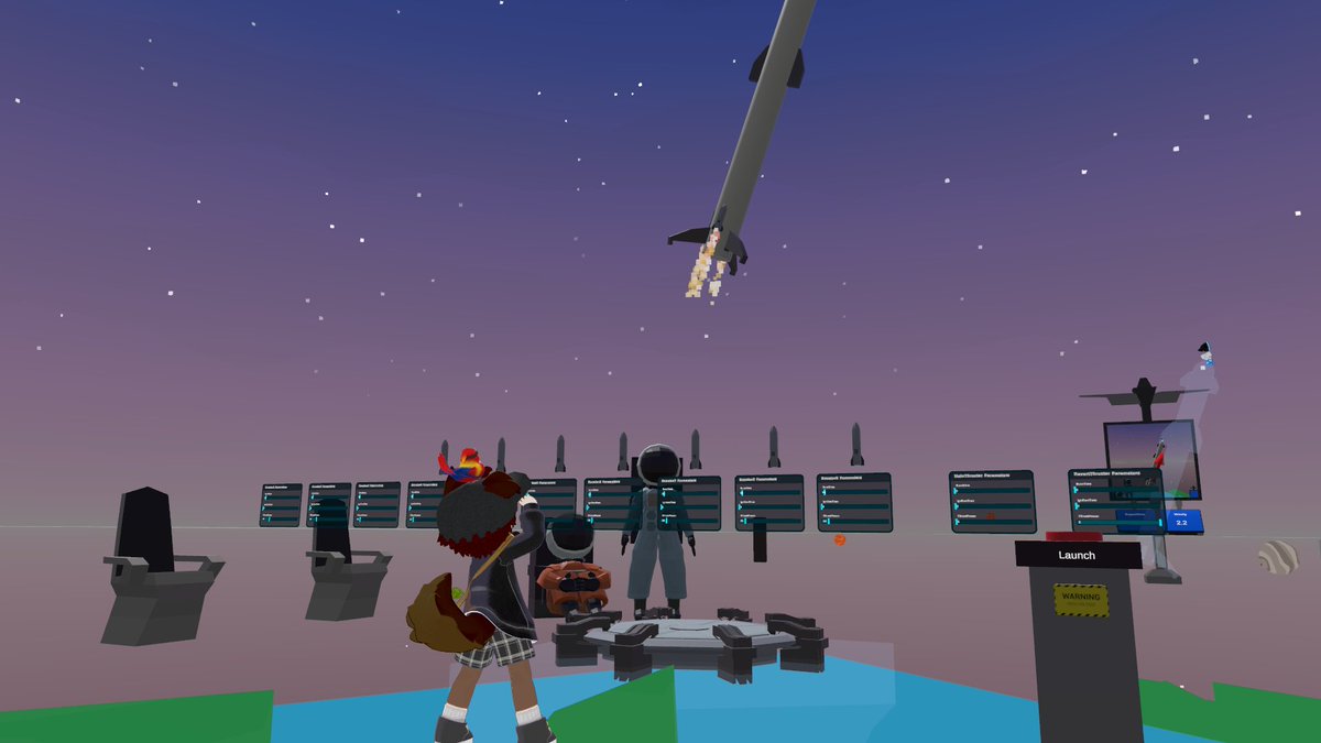 tom_vrchat's tweet photo. - ワールド探訪記 -
Rocket Assy Simulator
https://t.co/Yp7qZftRmt

ロケットにブースターを取り付けて発射させて遠い惑星を目指すシミュレーター。到達・周回軌��を目指す実績なんかもあったりしてやり応えもあるゲーム系ワールド。Quest対応あり。 https://t.co/DAXB1VegkT