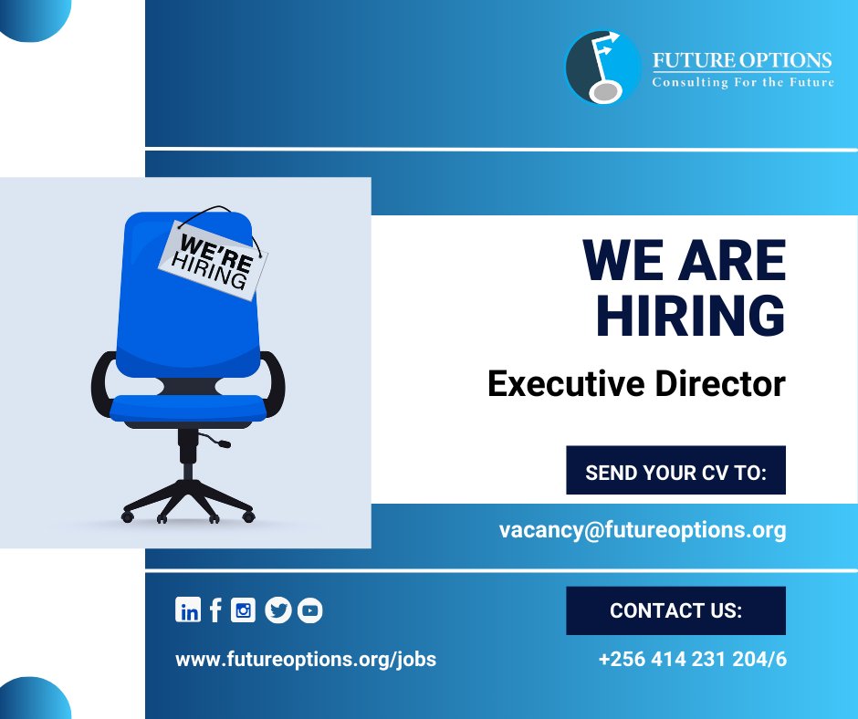 🔔 WE ARE HIRING! 🔔🚨

1️⃣ Executive Director

➡️Visit our website for more details on all open vacancies: lnkd.in/dvHMWYyh

Apply today or share this post with your network.

#JobAlerts #JobHiring