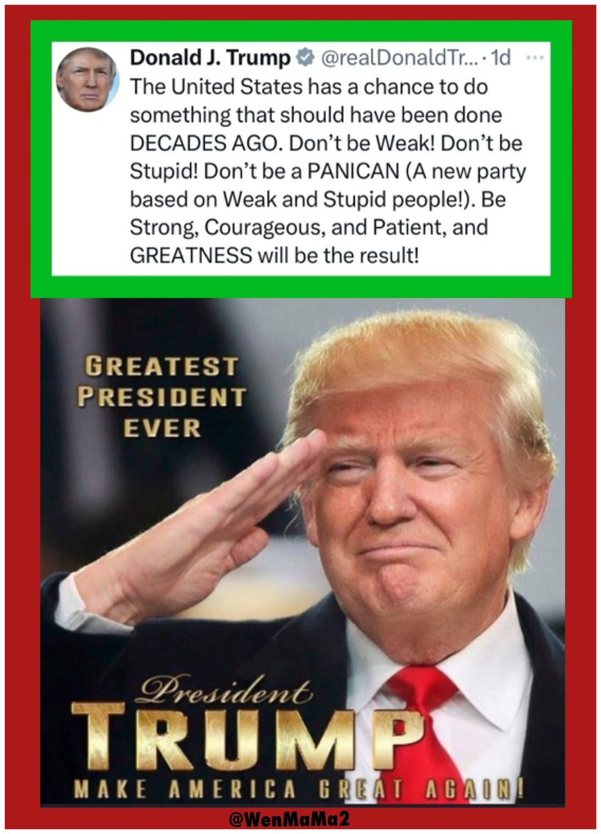WenMaMa2's tweet photo. .🚨 #T4MAGAt  #A04095 🚨
🔥🔥🔥🔥💥💥💥💥🔥🔥🔥🔥
✅ “NEVER QUIT”!!! 
@realDonaldTrump @TeamTrump 
✅ Note2Myself: 
“Short Term Pain, Long Term Gain”
“Don’t Be Weak;Don’t Be a PANICAN” https://t.co/EjYvy5c6CU