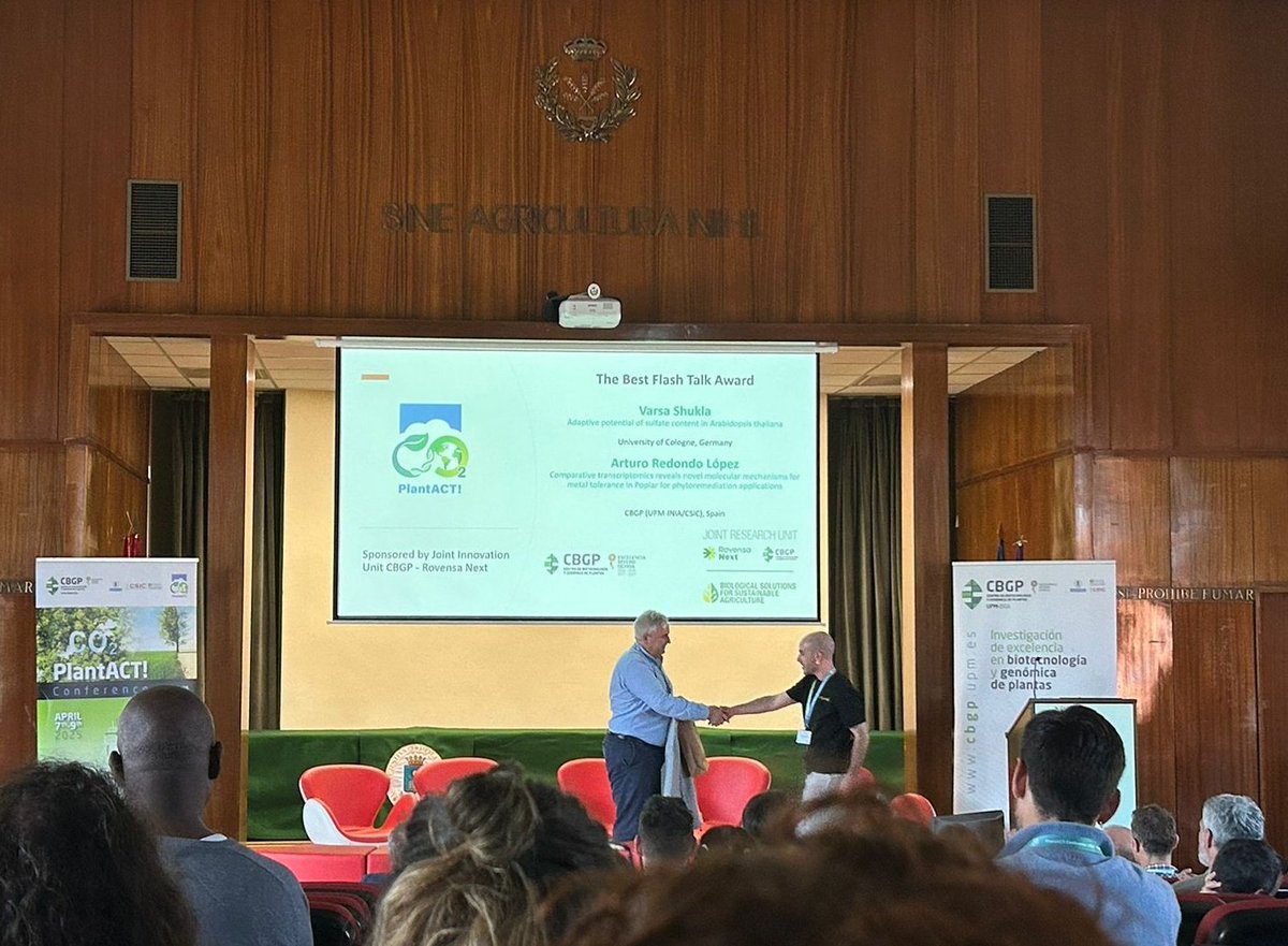 Very happy to have participated during this week in the PlantAct! conference organized by the <a href="/CBGP_Madrid/">CBGP</a>. Very proud also to have received The Best Flash Talk Award. Thanks to the organizers and the scientific committee for the recognition!
