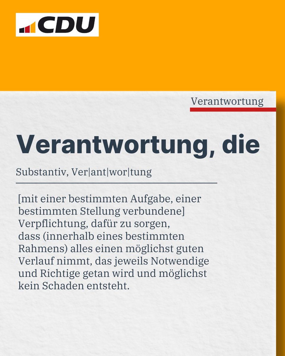 Verantwortung, die.