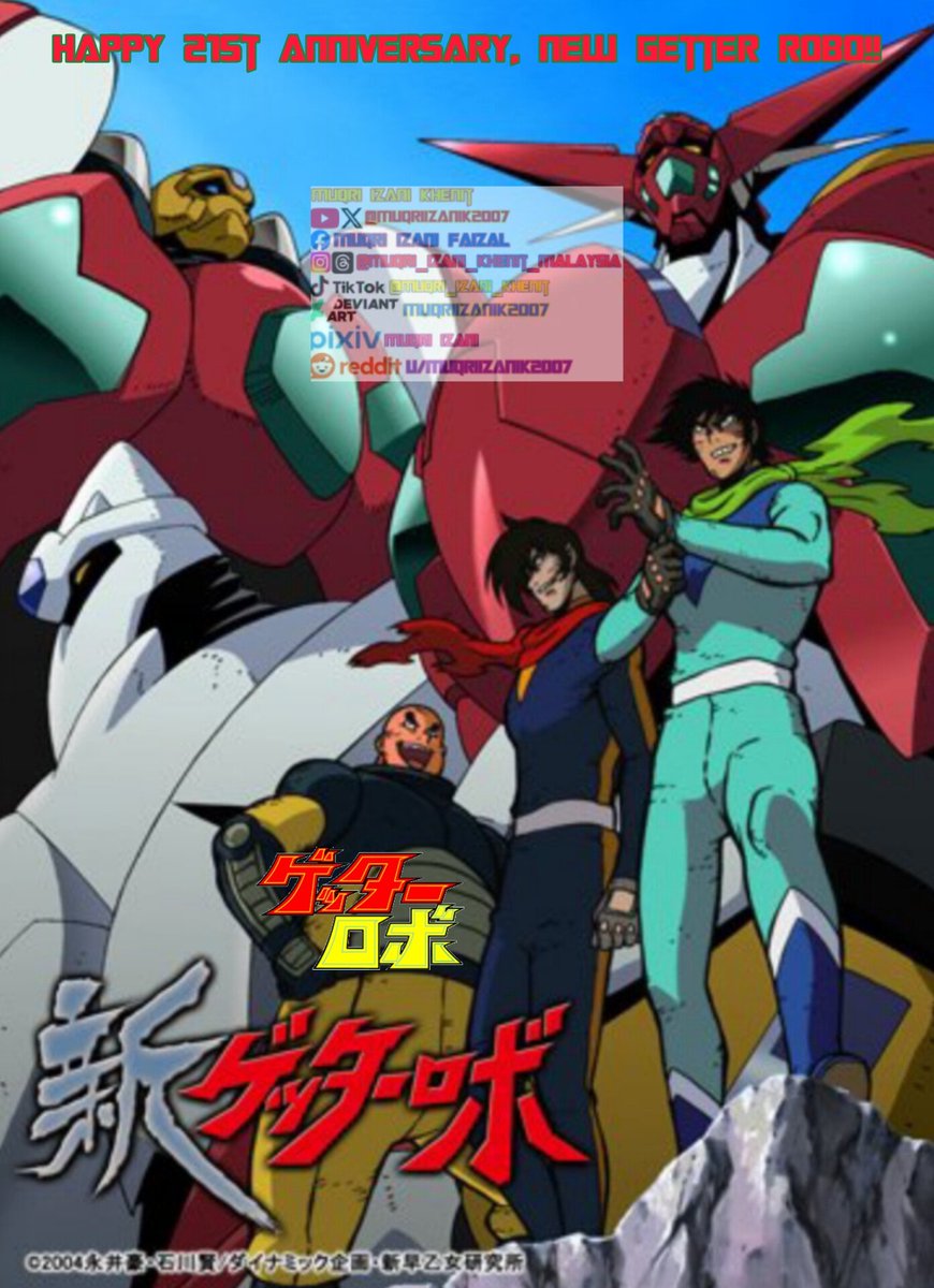 MuqriIzaniK2007's tweet image. Happy 21st Anniversary, New Getter Robo!!
@getterrobot_arc @Dynamicpro_info @mazingo_info
#GetterRobo #ゲッターロボ #NewGetterRobo #新ゲッターロボ