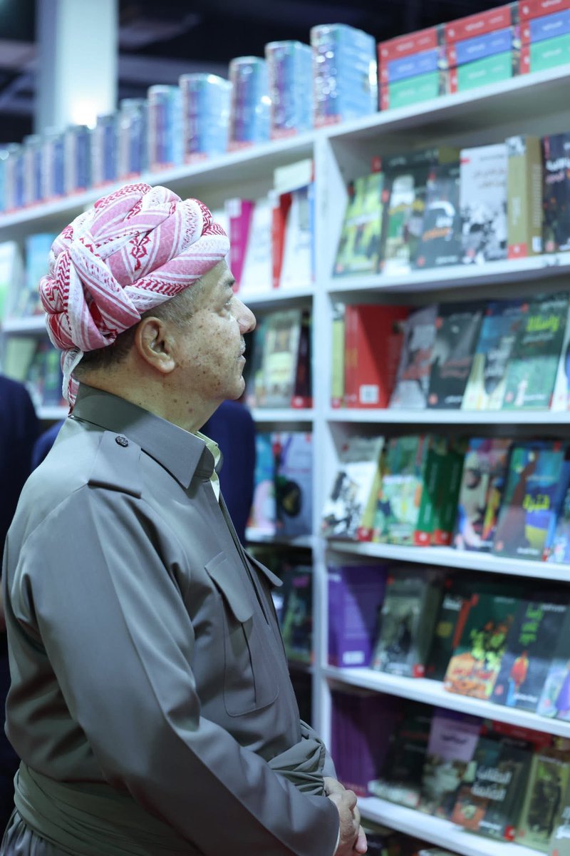 dlshinsofe's tweet photo. الرئيس #بارزاني اليوم خلال مشاركته بافتتاح معرض #أربيل الدولي للكتاب في النسخة الـ17، وذلك بمشاركة أكثر من 350 دار نشر من 22 دولة عربية وأجنبية، تحت عنوان "العالم يتكلم #كوردي"
@masoud_barzani 
@kdpfro 
 @KDPinfo https://t.co/81jxi1AgZa
