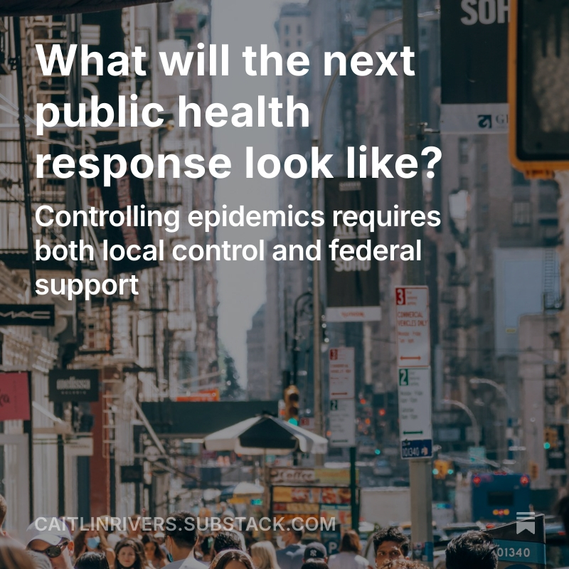 How will the Trump Administration handle the next public health emergency? A lot will fall to state and local governments, and individuals. I have some ideas for how to make that successful.
