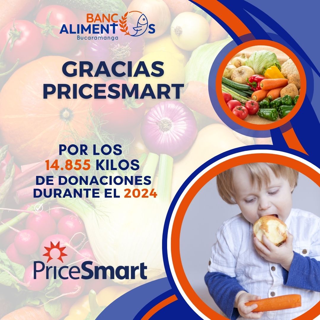 En el Banco de Alimentos de Bucaramanga queremos reconocer y aplaudir su compromiso con la alimentación digna y solidaria. Gracias a su aporte, muchas sonrisas se han dibujado en los rostros de niños, niñas y familias que hoy tienen un plato lleno en su mesa.<a href="/PriceSmartco/">PriceSmartco</a>