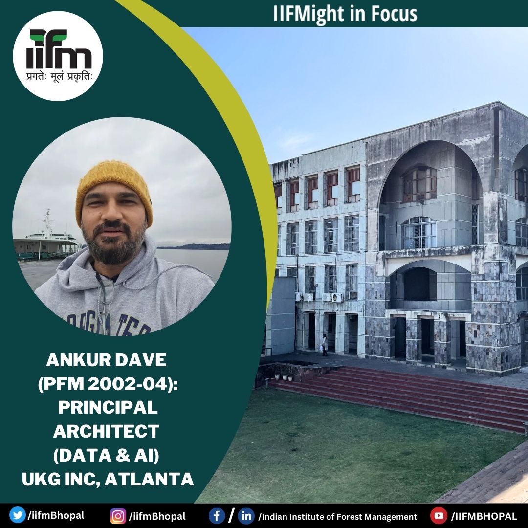 IIfmBhopal's tweet image. We have Ankur Dave (PFM 2002-04) as our IIFMIGHT in Focus. He is the Principal Architect at UKG Inc., an HRM and WFM software company. He is a Big Data Architect with experience in multiple industries and a deep knowledge of machine Learning Algorithms and implementations.
#IIFM
