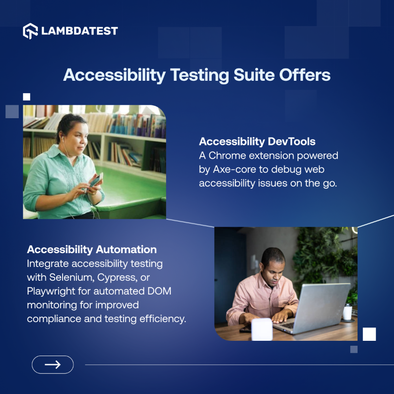 testmuai's tweet photo. Is your website turning away potential customers without you even realizing it?🔍 

LambdaTest’s #AccessibilityTesting Suite https://t.co/7Q4HxfXYDt transforms how businesses approach #digitalInclusivity—making it simpler to build products that truly welcome everyone.