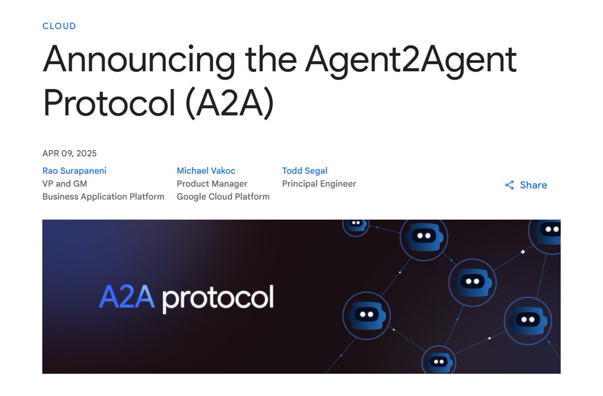 A2A Protocol, like MCP but for full AI agents interoperability!