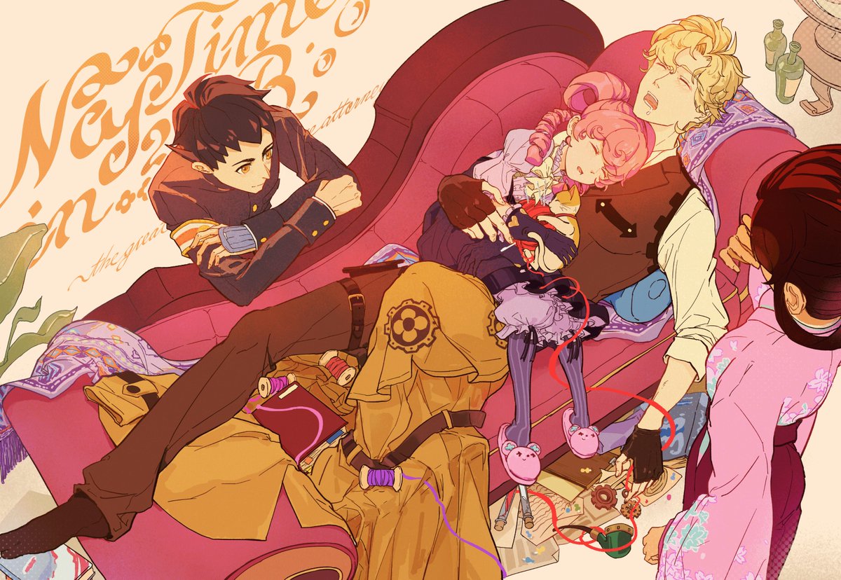 HyacinthKiyoshi's tweet photo. #thegreataceattorney #dgs 
终于画完了！睡个���觉~ https://t.co/cmMuYEti0y