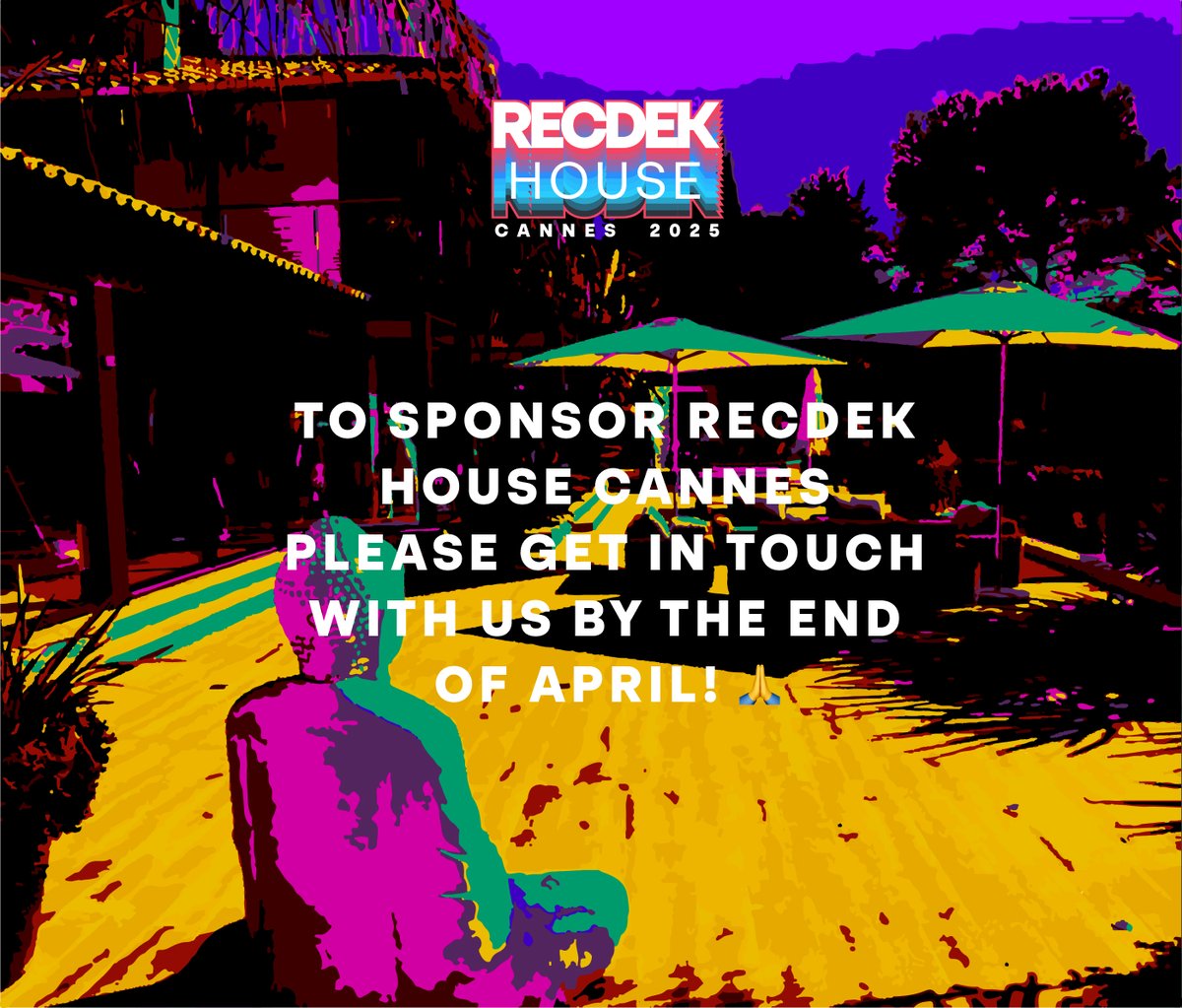 Wanna host with us at Cannes Film Festival 2025? Give me a shout - <a href="/RecDekapp/">recdek</a>