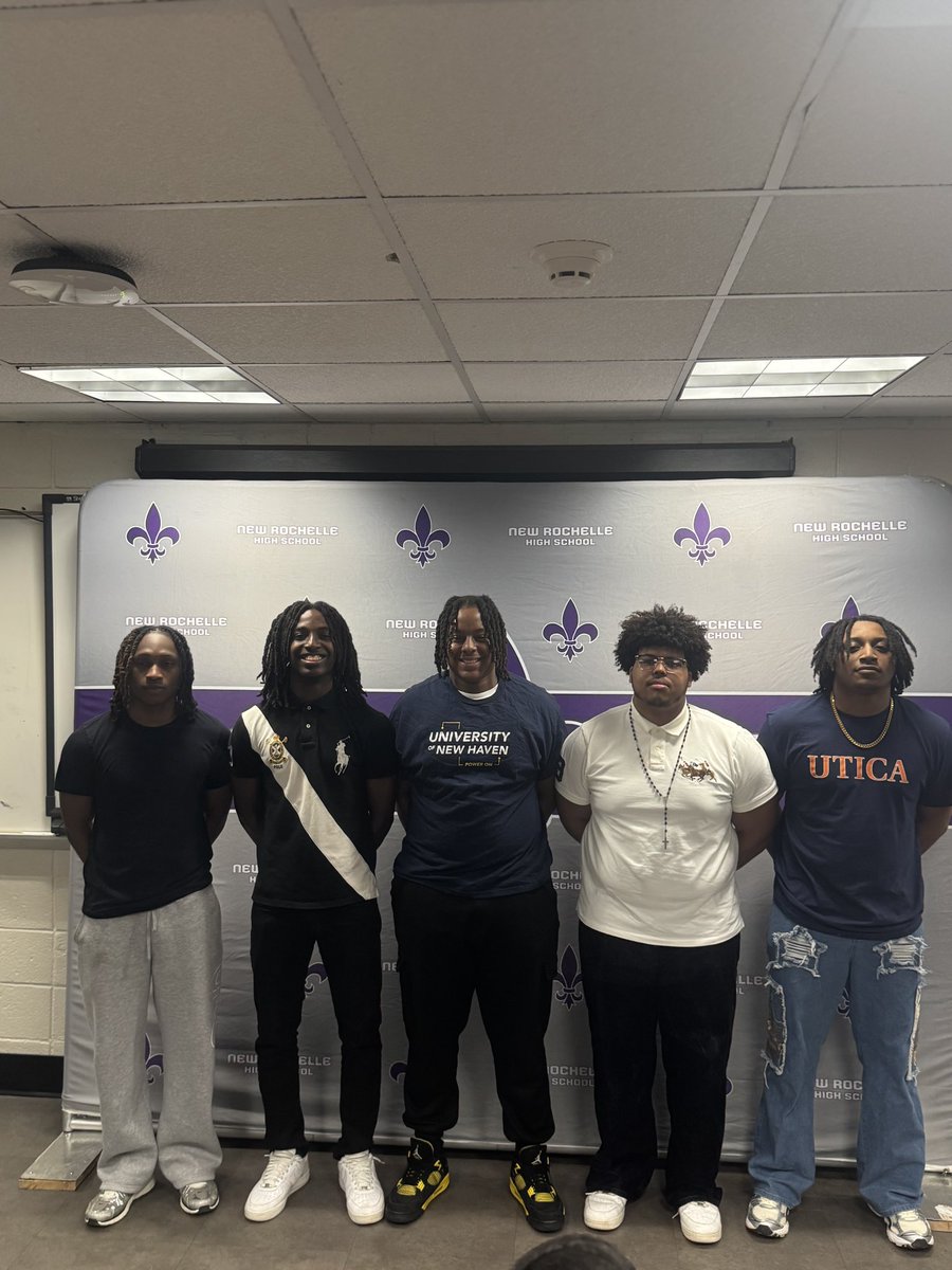 New Rochelle Varsity Football (@newro_fb) on Twitter photo These 5 young men have put the work in the classroom and on the field. Yesterday was a Good Day for New Ro Football. <a href="/Uticafootball12/">Utica football</a> and <a href="/UNewHavenFB/">New Haven Football</a> These 5 young men have put the work in the classroom and on the field. Yesterday was a Good Day for New Ro Football. <a href="/Uticafootball12/">Utica football</a> and <a href="/UNewHavenFB/">New Haven Football</a>