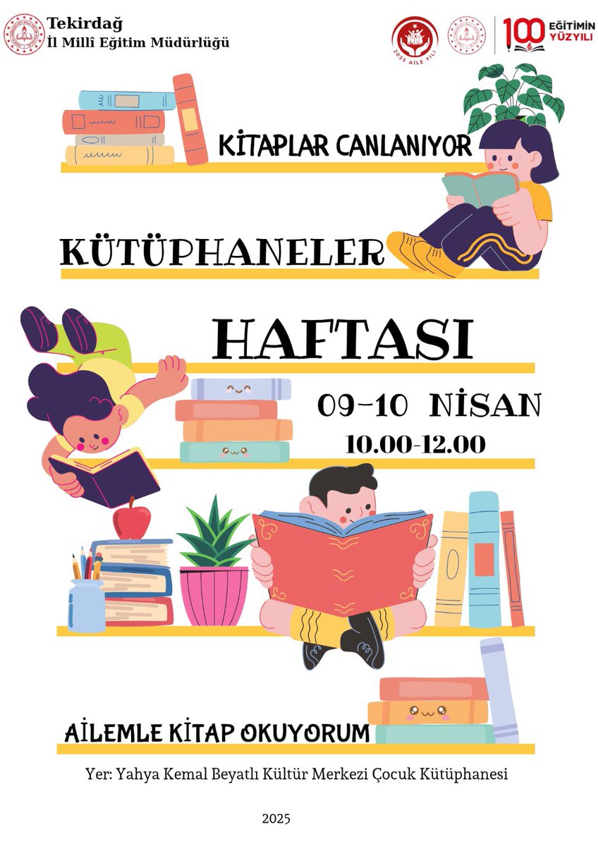 📚Kütüphaneler Haftası kapsamında “Kitaplar Canlanıyor” etkinliği ile öğrencilerimiz okudukları kitapların kahramanlarını canlandıracak. 

<a href="/tcmeb/">Millî Eğitim Bakanlığı</a> <a href="/Yusuf__Tekin/">Yusuf Tekin</a> <a href="/drazizyeniyol/">Dr. Abdülaziz YENİYOL</a>