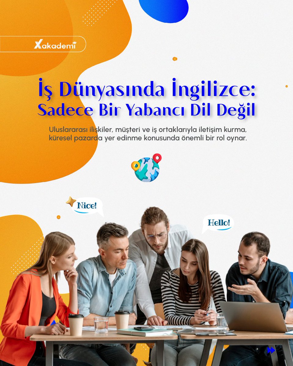 XakademiEgitim's tweet photo. 🌍İş dünyasında İngilizce sadece bir yabancı dil değil, küresel kariyer fırsatları için kritik bir beceri!
🎓X Akademi'nin AI destekli dil eğitimleri ile kariyerinizin geleceğini şekillendirebilirsiniz!
https://t.co/N9vIhzpwlp
#İngilizce #KariyerFırsatları #DilEğitimi #YapayZeka https://t.co/jt7Soh0X39