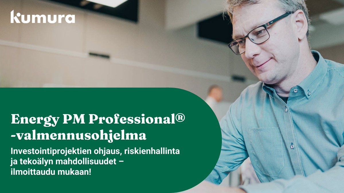 Valmennusohjelma energia-alan projektipäälliköille!💡

Energy PM Professional® on räätälöity investointiprojekteissa työskenteleville energia-alan ammattilaisille, jotka haluavat kehittyä yhä vaativampien projektien onnistuviksi johtajiksi👇
koulutuskalenteri.adato.fi/Default.aspx?t…