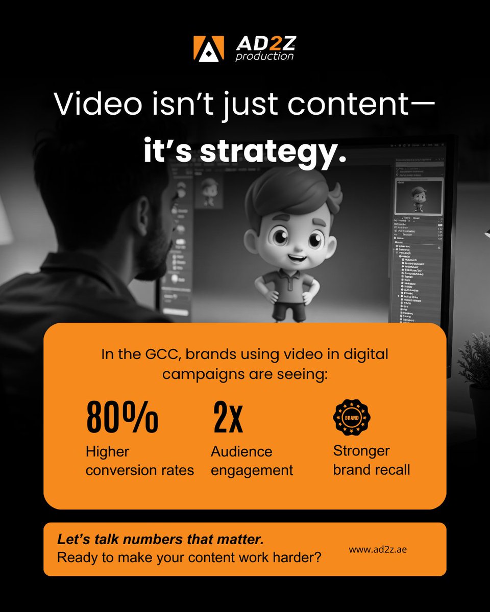 AD2Z_Media's tweet photo. Video isn't just content- it's strategy.

Engagement &amp; Reach 50%
Conversion &amp; Sales 30%
Platform &amp; Audience Trends 20%

#videoproduction #VIDEO #dubailife #videomarketing #Audiences #Strategy https://t.co/w3ReIDUn1V