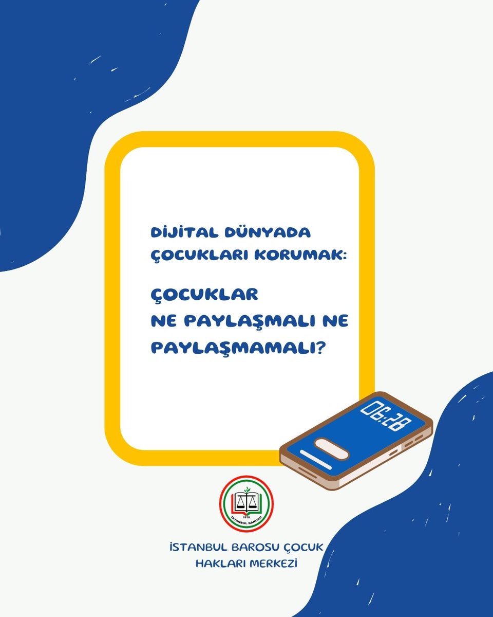 istbarochm's tweet photo. Dijital Dünyada Çocukların Hakları Broşürü Yayında!

“Dijital dünyada çocukları korumak: çocuklar ne paylaşmalı?” broşürün çocuk dostu versiyonuna İstanbul Barosu sitesinden ulaşabilirsiniz.

https://t.co/Ds4qymF5cY https://t.co/gOjcp2KQOz