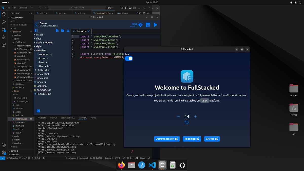 Full native C++ GTK and WebKitGTK build on Linux 🤩

Just need to finish a couple functionalities and WE ARE LIVE! LFG 🔥🚀