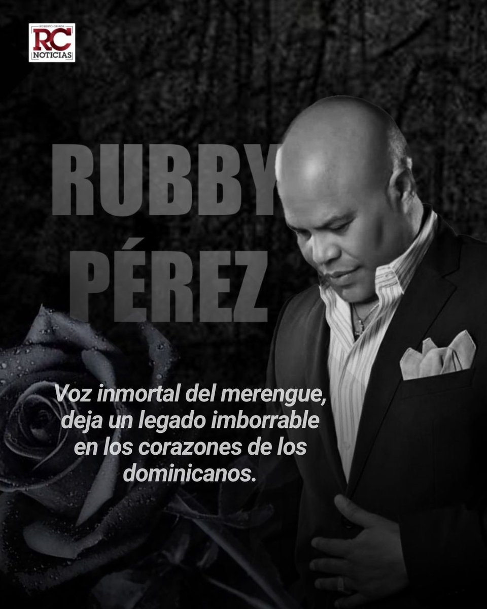 rcavada's tweet photo. Voz inmortal del merengue, deja un legado imborrable en los corazones de los dominicanos.

#Rcnoticias #RubbyPerez #LutoNacional https://t.co/akFC9uo2vx