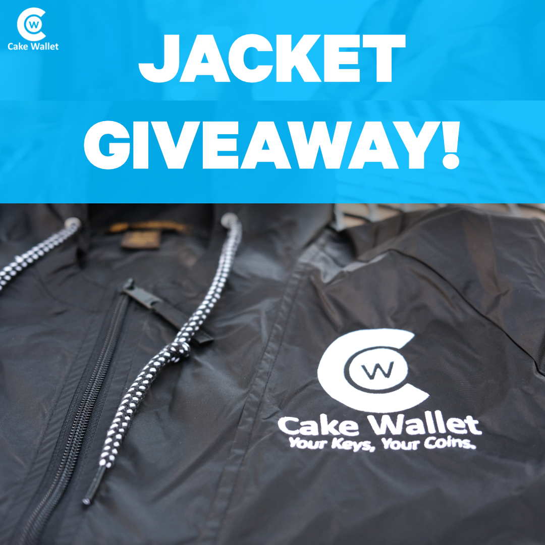 OrangeFren's tweet photo. Together with @cakewallet we're doing a JACKET GIVEAWAY of 4⃣ jackets with Cake's old logo!🎁

To participate:
🔸❤️&🔁 this post
🔹follow @cakewallet 
🔸follow @OrangeFren 
👇comment your size (S/M/L)

Winners will be chosen on Apr 16th✨

This giveaway is for users in EU/EEA🇪🇺. If you live elsewhere priority may be given to other users.