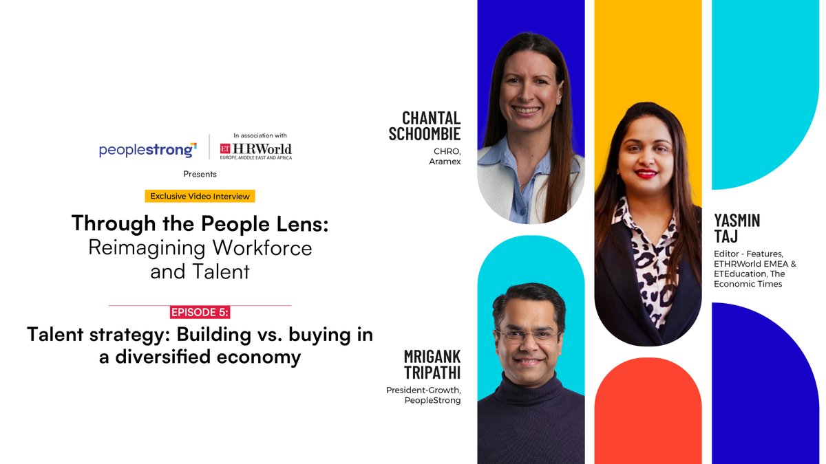 ETHRWorld The Middle East (@ethrworldme) on Twitter photo 🚀 The 5th Episode of Through the People Lens: Reimagining Workforce and Talent is NOW LIVE! 🎉
👉 Watch Episode 5 Now: hrme.economictimes.indiatimes.com/videos/episode…
#ThroughThePeopleLens #TalentStrategy #HRLeadership #FutureOfWork #DigitalTransformation #WorkforceInnovation #PeopleStrong #Aramex 🚀 The 5th Episode of Through the People Lens: Reimagining Workforce and Talent is NOW LIVE! 🎉
👉 Watch Episode 5 Now: hrme.economictimes.indiatimes.com/videos/episode…
#ThroughThePeopleLens #TalentStrategy #HRLeadership #FutureOfWork #DigitalTransformation #WorkforceInnovation #PeopleStrong #Aramex