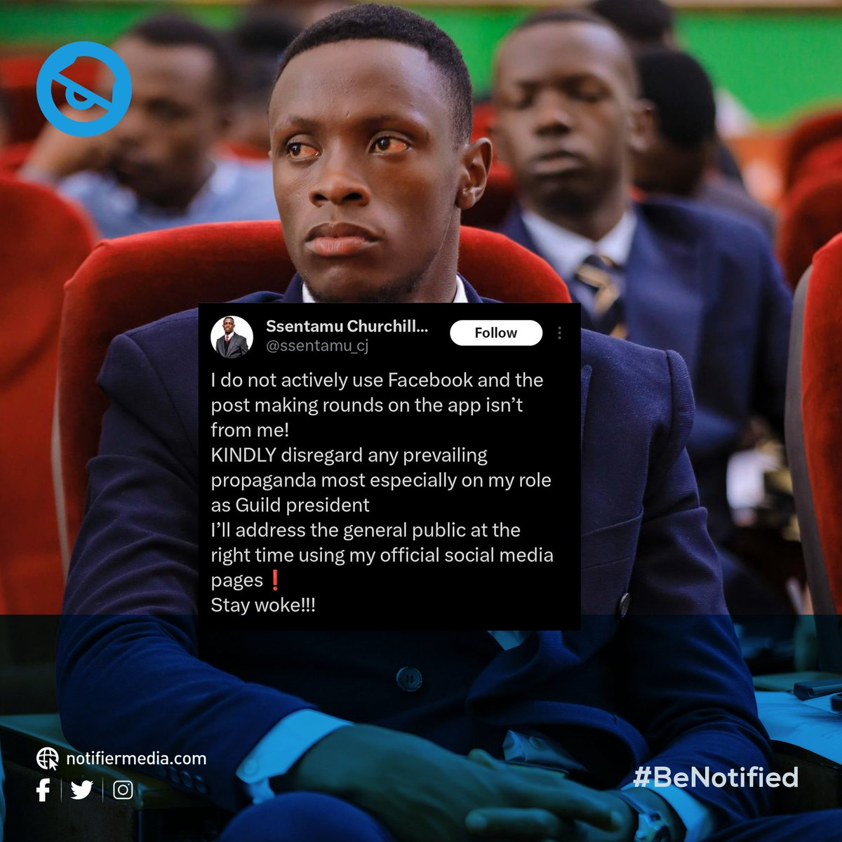 notifiermedia's tweet photo. #Benotified : Ssentamu Churchhill has also come out to defend himself regarding the videos and pictures making rounds #Nyazi
#Notifiermedia https://t.co/jGGsSh9Ksh