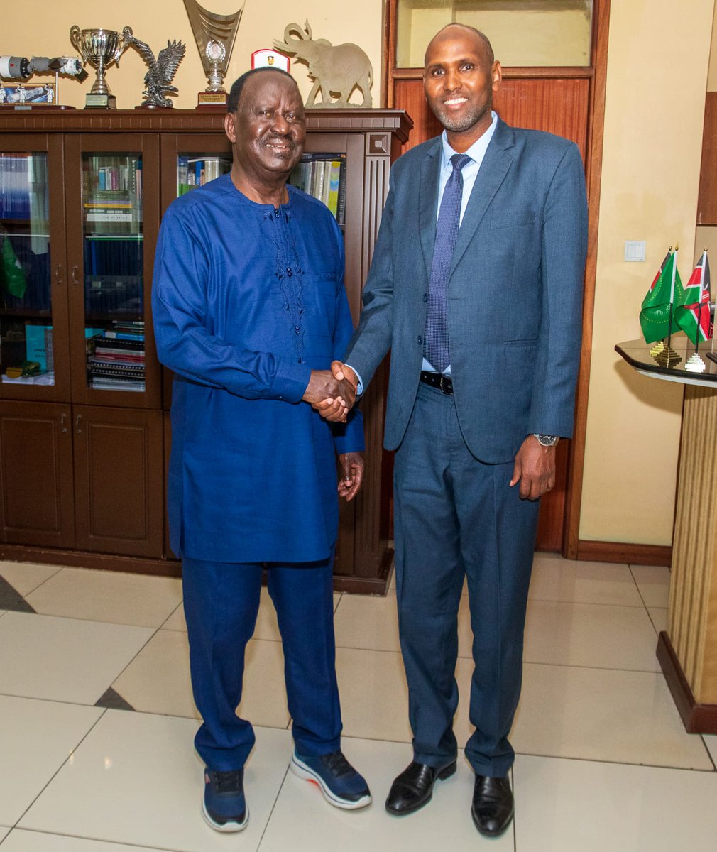 RailaOdinga's tweet photo. I had the pleasure to meet and discuss investment readiness and climate in the country with the  Permanent Secretary State Department of Investment Promotions Mr Abubakar Hassan Abubakar and Chairman Special Economic Zones. Thank you for stopping by. https://t.co/NLemN1NTB9
