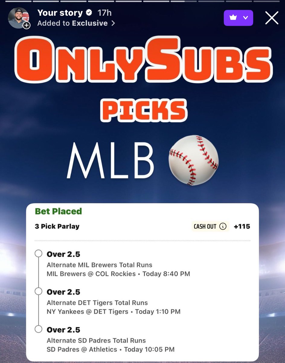 beardowncuz's tweet photo. Nice little alt run lay to kick off the baseball week. ✅ https://t.co/Aa4HRDzTHD #OnlySubs https://t.co/HgIyAbVWo1